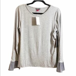 Vince Camuto Long Sleeve Gray Shirt